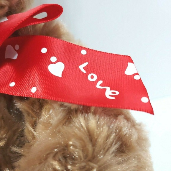 Kellytoy Valentine Brown Teddy Bear Rose Love Bow 12" Plush Stuffed Animal Toy - Picture 6 of 8